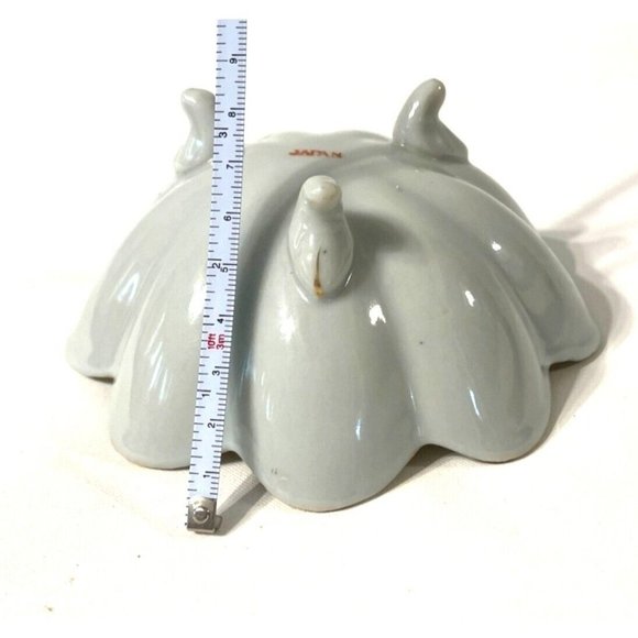 Hand Painted Finger Bowl With Floral Detail, Footed, Scalloped, Vintage Japan - Picture 7 of 10